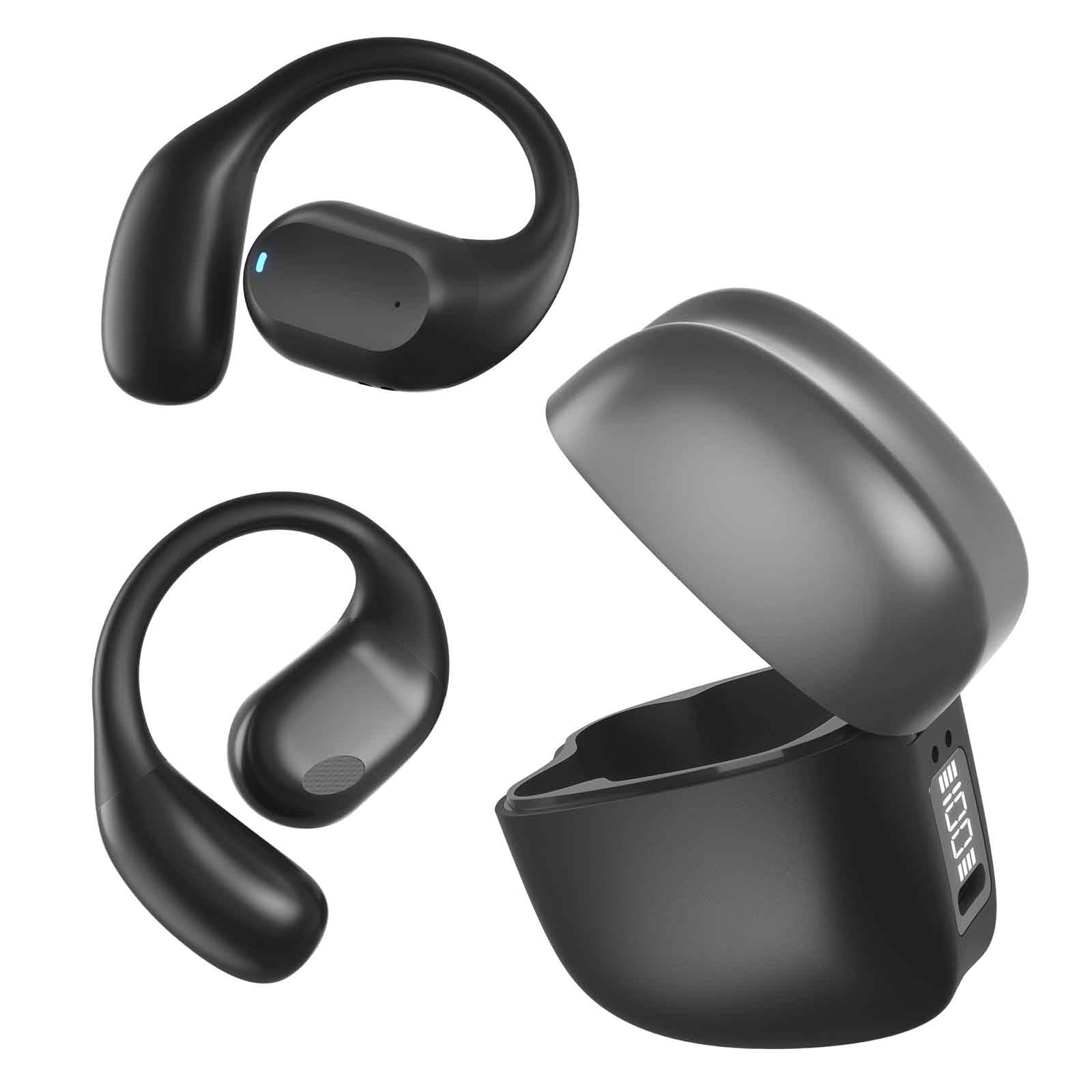 Joysico Open Ear Earbuds Wireless Bluetooth 5.4 Headphones w Over Ear Hook