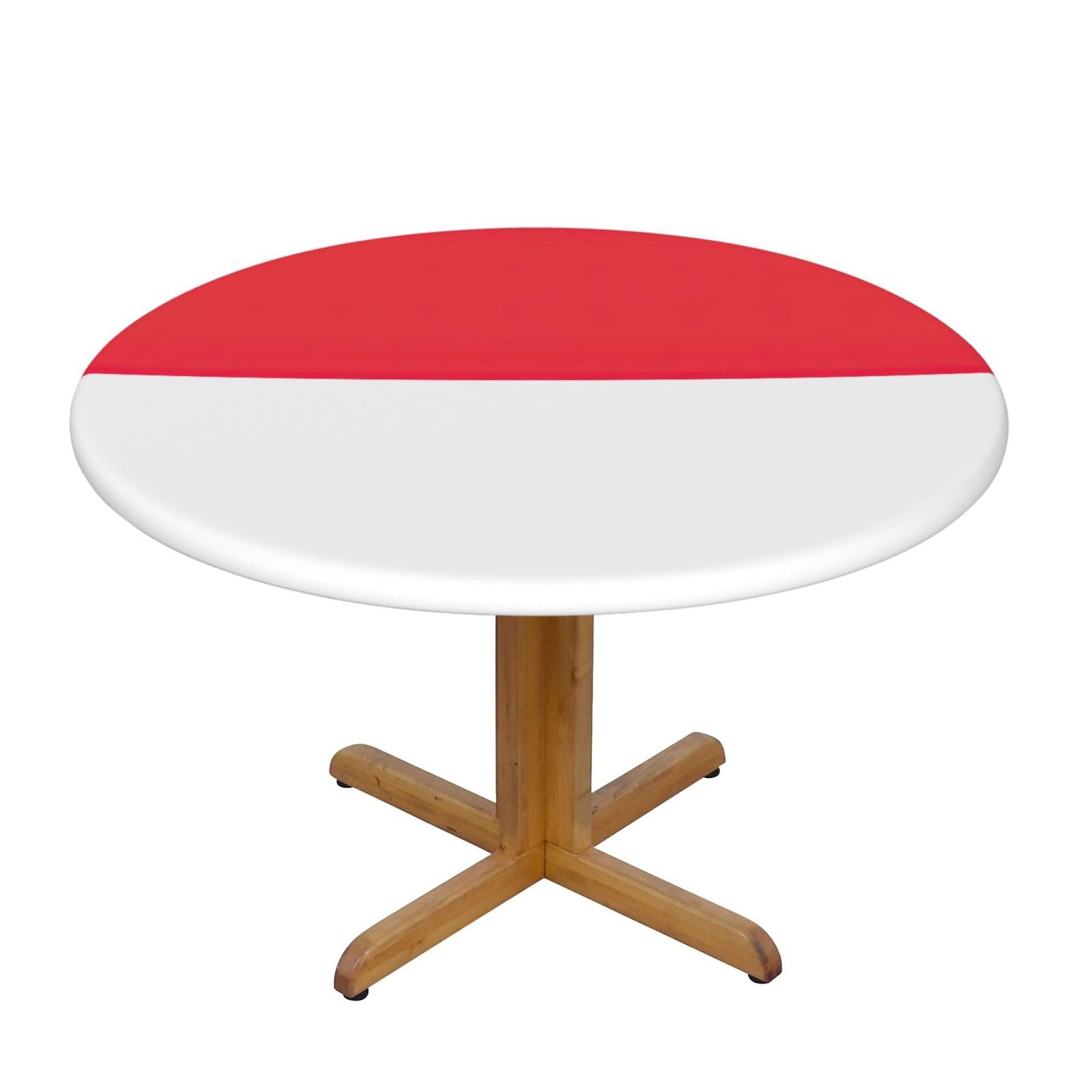 Indonesian Flag Print Oxford Wipeable Tablecloth Oil-Resistant Outdoor Table Cover Reusable Birthday Table Protector