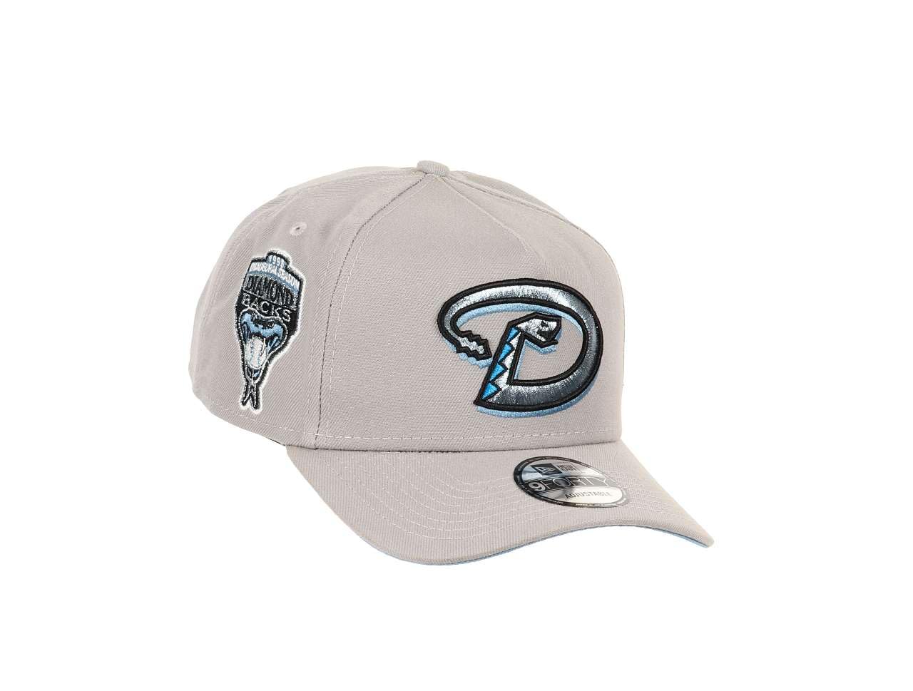 New Era Unisex Arizona Diamondbacks #31339 Arizona Diamondbacks Mlb Inaugural Season 1998 Sidepatch Cooperstown Gray Sky 9Forty A-Frame Snapback Cap