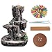 LEAFIS Waterfall Monk Backflow Incense Burner Mountain Tower Incense Holders for Home Office Yoga Aromatcherapy Ornamen (with 10 Cones)