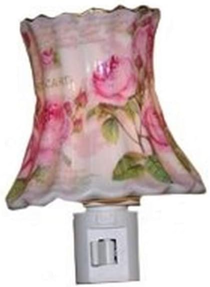 Red Rose Porcelain Night Light, 3-Inch by 3-Inch by 4-Inch (97-Rose)