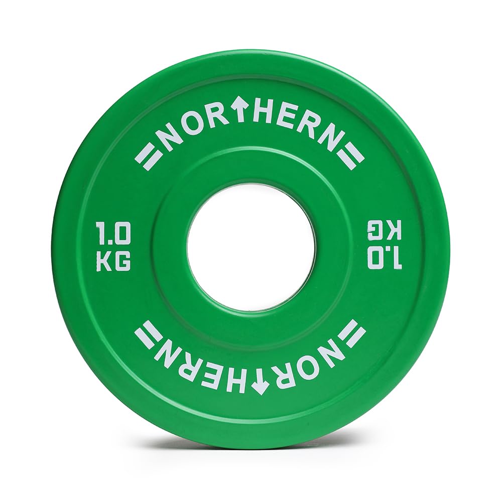 NORTHERN Olympic Rubberised Fractional Weight Change Plates, Micro Increment Weight Plate Discs for Cross Fitness, Deadlifts & Strength Training, 0.25kg, 0.5kg, 1kg, 1.5kg, 2kg, 2.5kg Pair — image 1