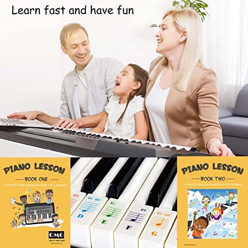 Color Piano and Keyboard Stickers and Complete Color Note Piano Music Lesson and Guide Book 1 and Book 2 for Kids and Beginners; Designed and Printed in USA 3 51KvdlUBdCL. AC