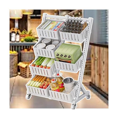 Altezza regolabile con clip rimovibili: ogni cestello portaoggetti include un sistema di clip intuitivo, che consente di personalizzare la spaziatura dei ripiani per vari oggetti. Ideale per l'organizzazione, questo design versatile migliora l'efficienza dello spazio garantendo al contempo un facile accesso agli oggetti essenziali. Perfetto per armadi, cucine e zone giorno, porta funzionalità e stile alla tua casa.