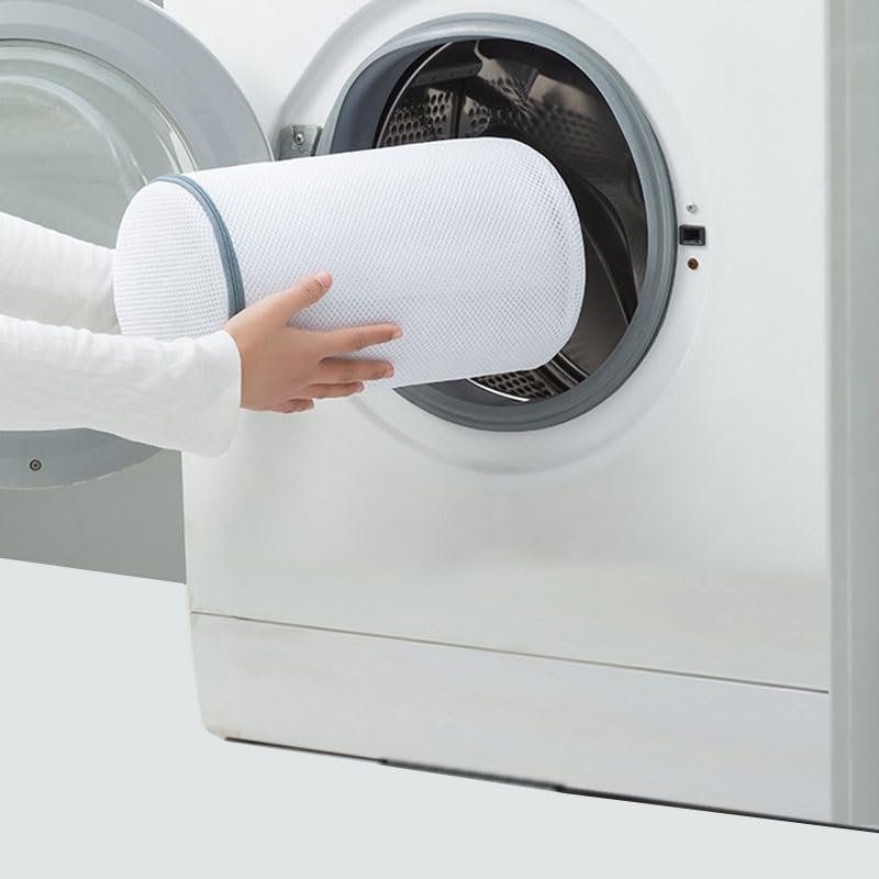 Shoes Wash Bags, Laundry Shoe Mesh Bag with Zipper for Washing and Drying Machine, Reusable and Durable Reinforced Shoe Cleaning Bag, Shoe Cleaning Laundry Bag for Gym Shoes, Sneaker, Slipper-White