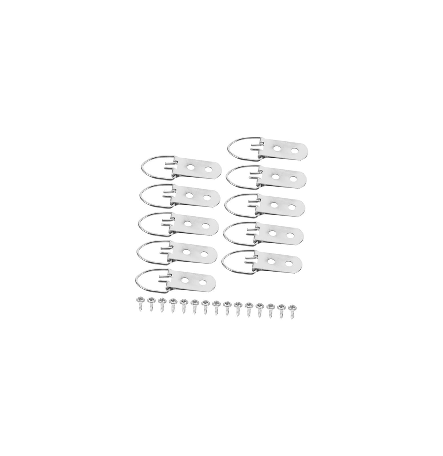 FGJsfhrDTU Picture Hanging Hooks, Picture Hanging D-Ring Hangers Iron Silver 5.50x1.50x0.50cm 20 Pcs
