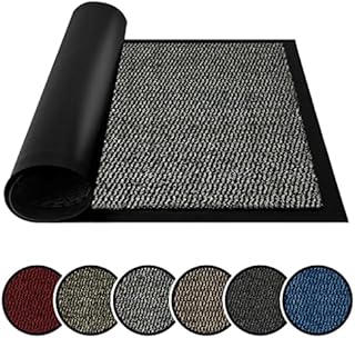 BLADO Washable Door Mats Indoor & Outdoor - Non-Slippery Heavy Duty Doormats Indoor - Stylish & Large Rubber Door Mat - Perfect Dust Grabbing Outdoor & Indoor Door Mat (Red, 40cm x 60cm)