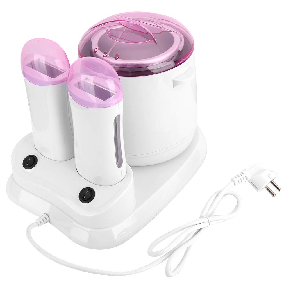 Scaldacera 3 in 1, scaldacera per depilazione con controllo della temperatura da 800 ml, set di cera scaldacera professionale per la depilazione di gambe e corpo(Unione Europea)