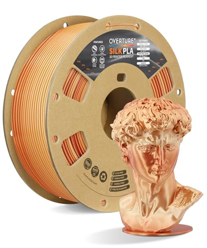 OVERTURE Silk PLA Rainbow Filament 1.75mm, Bi-Color Shiny PLA Finish, Smooth &...