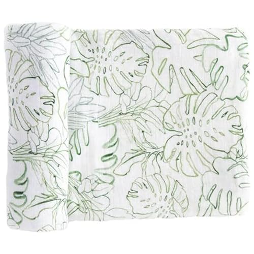 Red Rovr Manta de muselina de algodón orgánico 100% certificado, manta de recepción para recién nacido, envoltura para bebé, niño, niña, unisex, suave, ligera, transpirable, eructos, lactancia, 44 x