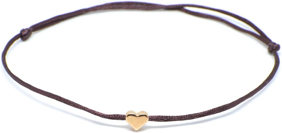 Selfmade JewelryAnklet with Heart Silver - Black Foot Chain Beach Jewelry Handmade Ankle Bracelet Woman Girls Adjustable Size Including Jewelry Bag