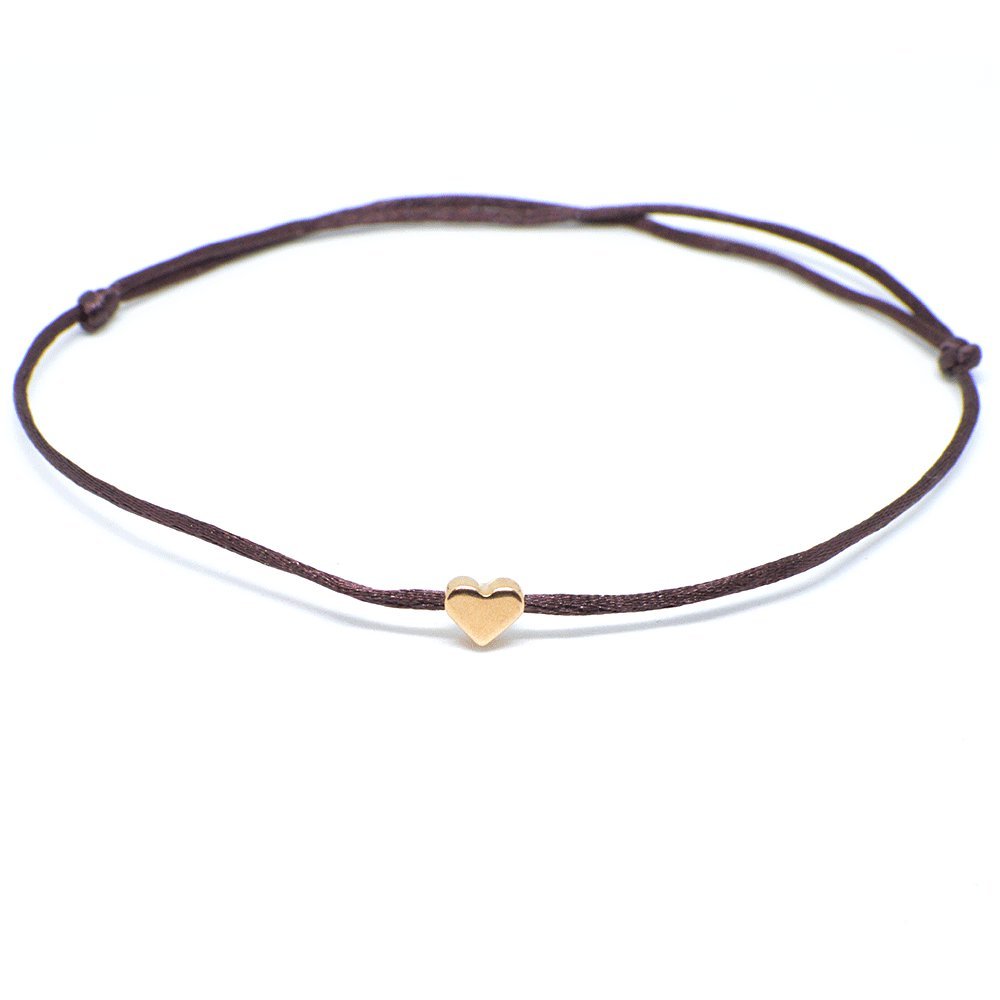 Selfmade JewelryAnklet with Heart Silver - Black Foot Chain Beach Jewelry Handmade Ankle Bracelet Woman Girls Adjustable Size Including Jewelry Bag