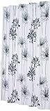 Carnation Home Fashions, Inc Cologne 70 72-Inch Shower Curtain with Flocking, White and Black