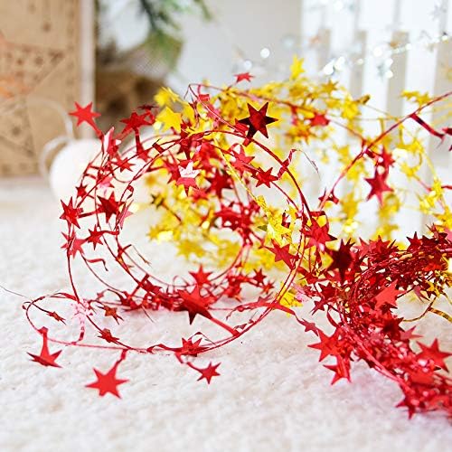 Miniatura 3 de Guirnalda de estrellas de alambre de oropel para árbol de Navidad, San Valentín, Año Nuevo, cumpleaños, exposición, boda, baby shower, fiesta de