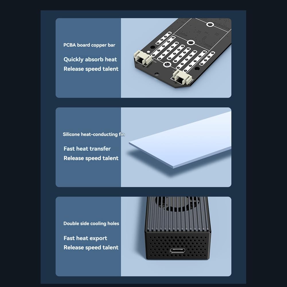 Do obudowy dysku SSD M.2 NVMe, do NVMe PCI-E M.2 SSD etui do NVMe SSD rozmiar 2230/2242/2260/2280 (do 4 TB)
