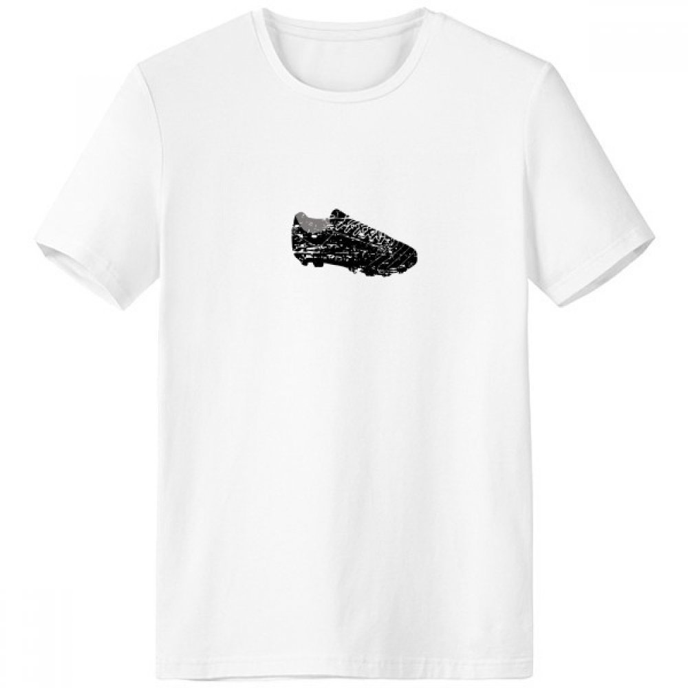 T-shirt sport football blanc manches courtes col rond homme motif noir - 4