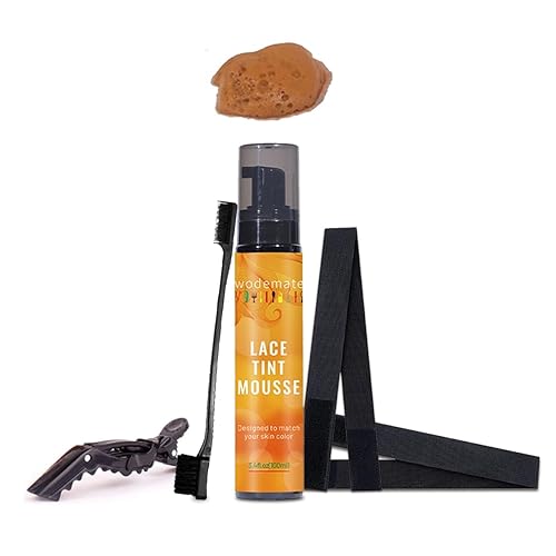 Mousse de tinte de encaje para pelucas fundidas, tinte en spray de encaje para peluca, impermeable, secado rápido, sin residuos para todo tipo de