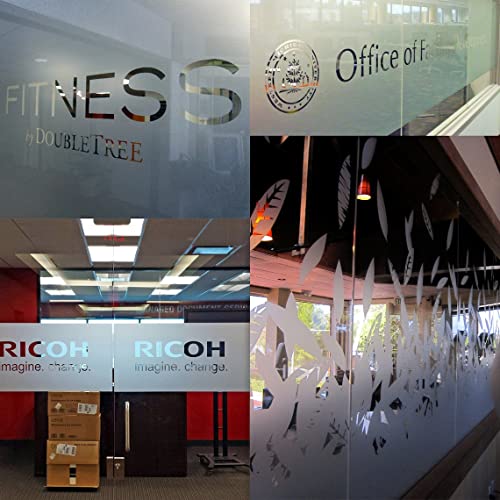 Custom Glass Etched Vinyl Sticker - Etch Door Frosty Window Blurry Safety Mirror Etching Decal - Label Made Number Cut Block Logo Sign Mural (102'' x 102'' (260x260 cm))