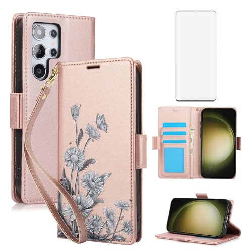 Coque Samsung S23 Ultra YM026 finition premium or rose durable