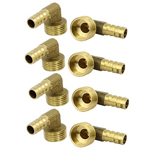 Aexit 1 / 2BSP Gwint męski 10mm Dia Mosiężny króciec do węża Złączki Złącza Złącza 8szt(1 / 2BSP Mâle Filetage 10mm Dia Tuyau En Laiton Barb Raccords Coupleurs Connecteurs 8pcs