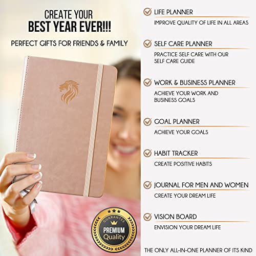 Image of Hourly Planner - Undated Daily, Weekly & Monthly Planner with Budget Section | A 12 Month Journey to Increase Productivity & Happiness | Life Organizer & Gratitude Journal - Vertical Format