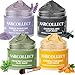 ANRCOLLECT Set di 4 maschere per il viso in allumina da donna – Set per la cura della pelle con vitamina C + carbone attivo + artemisia + maschera di argilla viola | Affinamento dei pori e pulizia immagine