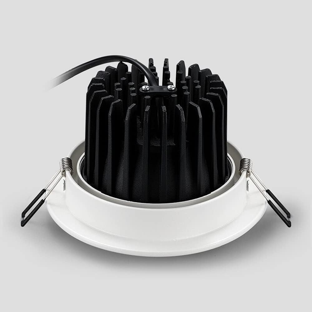 Recessed 3W Led Recessed Ceiling Lights, 50mm Ultra-Thin Spotlights for Ceiling Cut-Out 55-60MM, 3W Downlights, AC220V RA80 240LM Replace 30W Incandescent, Not-Dimmable 2 Pack Integrated