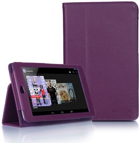 Supcase Google Nexus 7 Tablet Slim Fit Leather Case (Purple) with Stand-Black, Sapphire Blue, Green, Purple, Light Blue, Deep Pink, Deep Blue, Red, Pink, Yellow, White