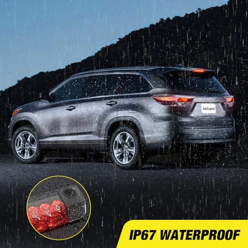 Image of Nilight Third Brake Light Tail High Mount 3rd Stop Lights Smoked Lens for Toyota 4Runner 2010-2016 Highlander 2014-2016 Prius 2010-2015 Prius C Prius V 2012-2016 Sienna 2011-2016 Van SUV Rear Cab