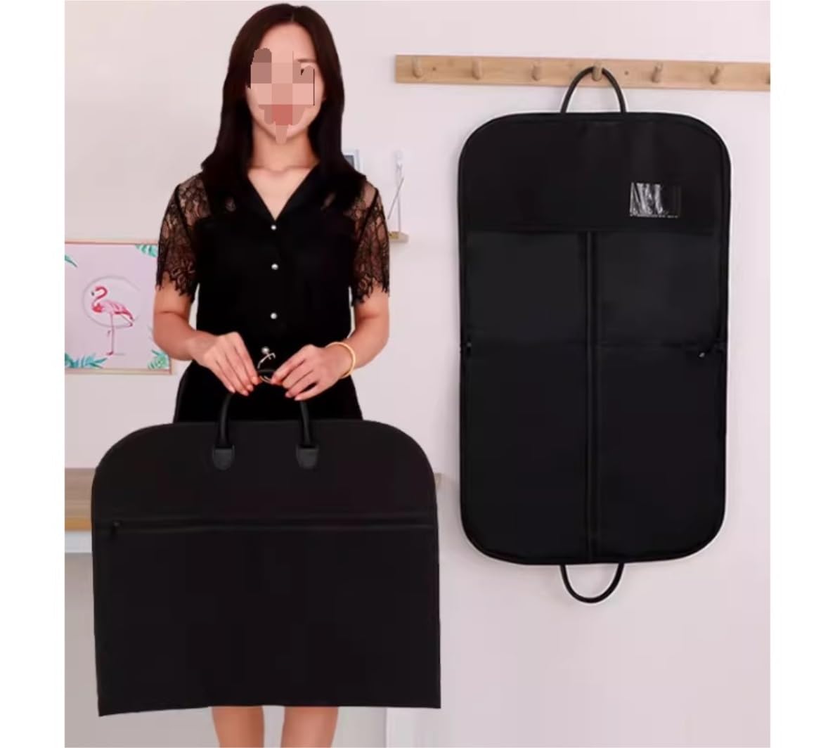 Bolsa de Traje Antipolvo Bolsas De Ropa De 40 ", Bolsas De Traje Resistentes, Bolsa De Vestir Plegable De Viaje para Colgar Almacenamiento De Ropa Fundas de Ropa Antipolvo