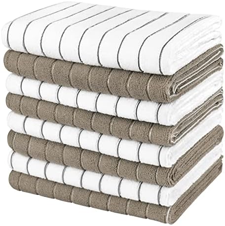 AIDEA Microfibre Dish Cloth Pack of 8, Tea Towels for Kitchen Super Soft Absorbent and Lint Free, Multi-Purpose Microfibre Dish Rags Kitchen Towels 30 x 30 cm