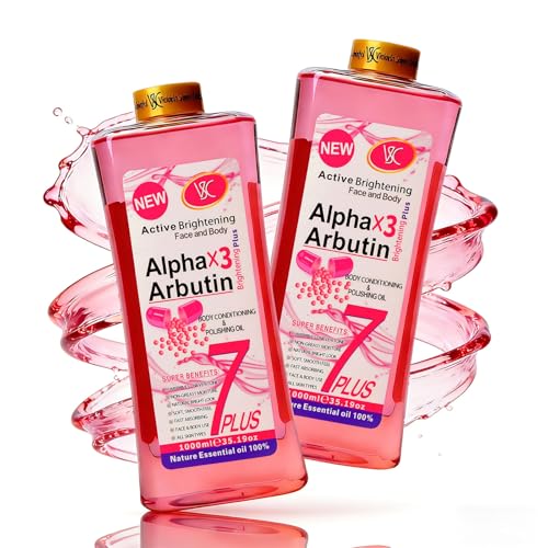 DR MEINAIER Alpha Arbutin Face & Body Oil 1000ml – Lightweight Moisturizing Formula for Even-Looking Skin – Fast Absorbing Daily Care – Sensitive Skin Friendly (Alpha Arbutin 1000ml X2)
