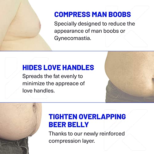 Kewlioo Men's Slimming Tank - Shapewear for Men - Premium Slimming Vest - All Day Comfort - Compression Body Shaper Tank Top 5