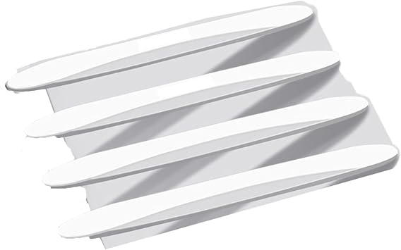 4 Pcs Silicone Car Door Anti-Collision Strip Compatible with HOZON Auto Nezha U 2020+ Car Door Self Adhesive Trim Strip Universal for Cars SUVs Trucks,White 4-Pack