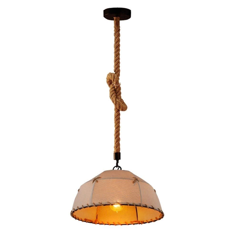Lámpara de cuerda de cáñamo retro para decoración de restaurantes y cafés