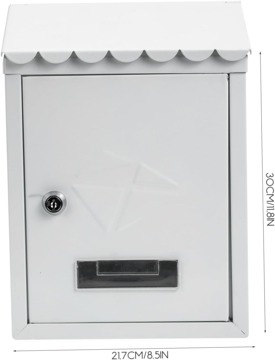 Locking Letter Box Vintage Wall Mount Mailbox with Rainproof Design for Secure Outdoor Mail and Newspaper Storage Lockable Post Box for Home and Garden Use