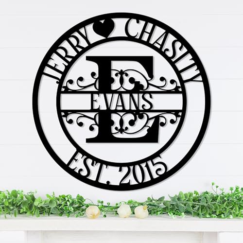 Personalized Metal Name Signs, Split Letter Monogram Wall Decor, Custom Last Name Sign, Family Name Sign for Outdoor, Personalized Wedding Gift, Garden Decor, Metal Wall Art, Housewarming Gift - Image 2