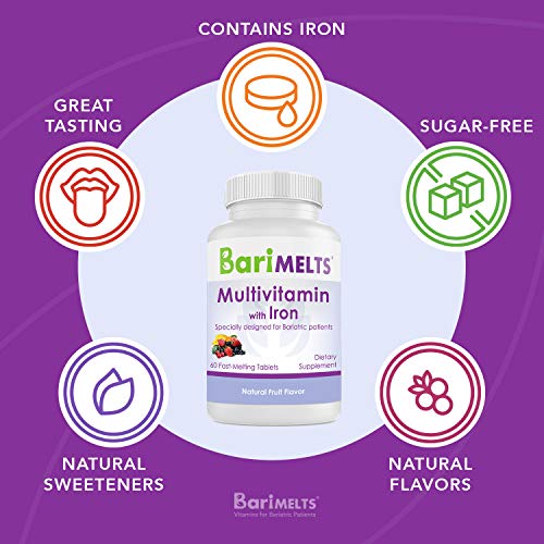 Barimelts Multivitamin With Iron Fast Melting Bariatric Multivitamin For Post Gastric Bypass