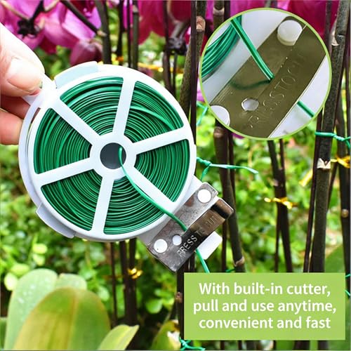 2-Pack de Atadores para Jardín Verde con Cortador miniatura 3