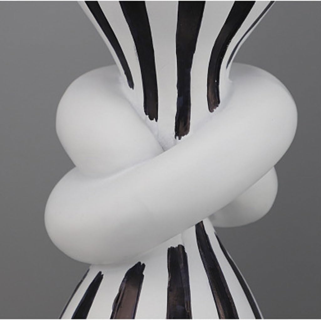 キャンドルスティック シンプルな黒と白のストライプデザイン 樹脂キャンドルスティック リビングルーム レストラン ホテル デコレーシ