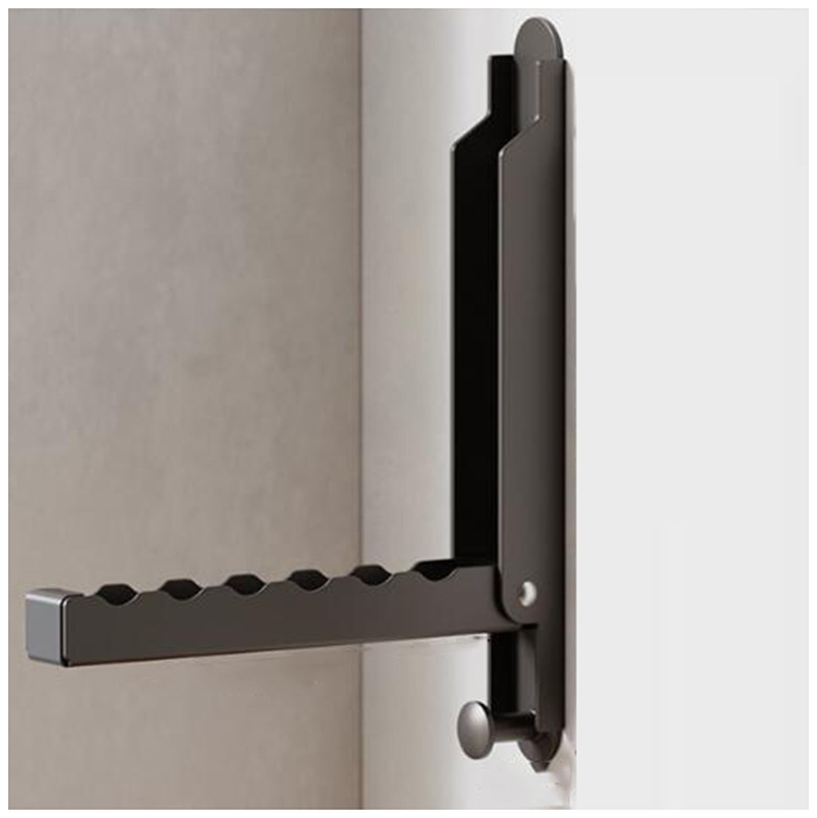 Percha de baño que ahorra espacio, telescópica multifuncional, plegable, secadora de ropa, montaje en puerta, ideal para baños pequeños, gris, D