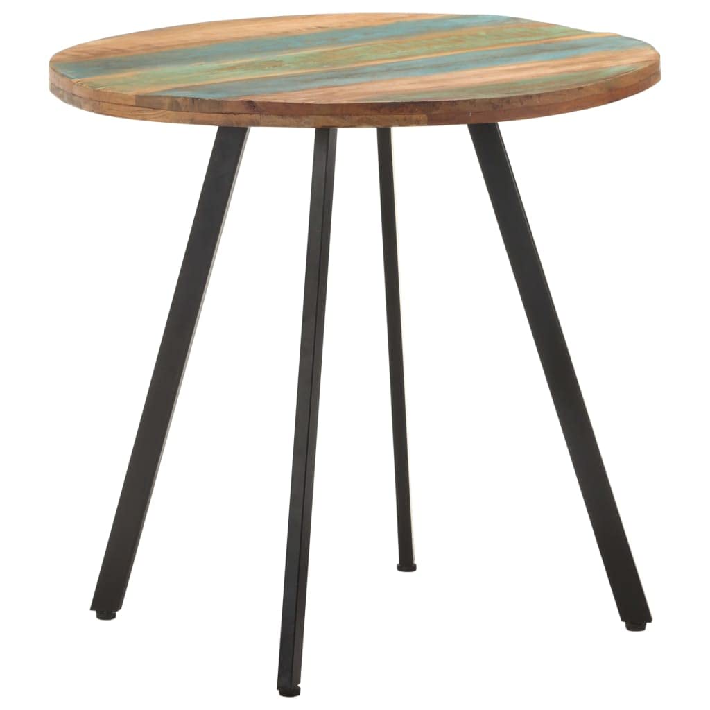 Esstisch aus Massivholz 80 cm rund – ausziehbarer, platzsparender Küchentisch mit stabilem Metallgestell für Esszimmer, Küche, Wohnzimmer und Familienmahlzeiten, handgefertigt