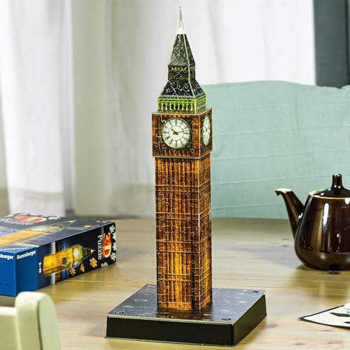 Ravensburger 3D Puzzle 12588 - Big Ben Night Edition - Das Wahrzeichen aus London, offiziell Elizabeth Tower… – Ansicht 6