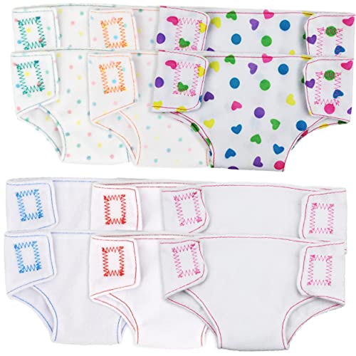 BESTonZON 12 Piezas de Tela para niñas Orinal de muñeca muñecas muñeco Accesorios muñecos Funny Games Doll Pretender Calzoncillos de muñeca Algodón de Punto