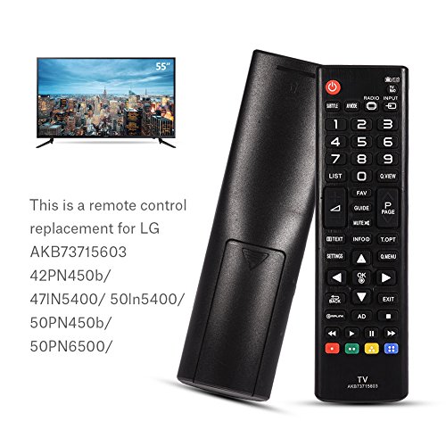 Tosuny Remote Control Replacement for AKB73715603 42PN450b/ 47lN5400/ 50ln5400/ 50PN450b TV, Black, default - Image 3