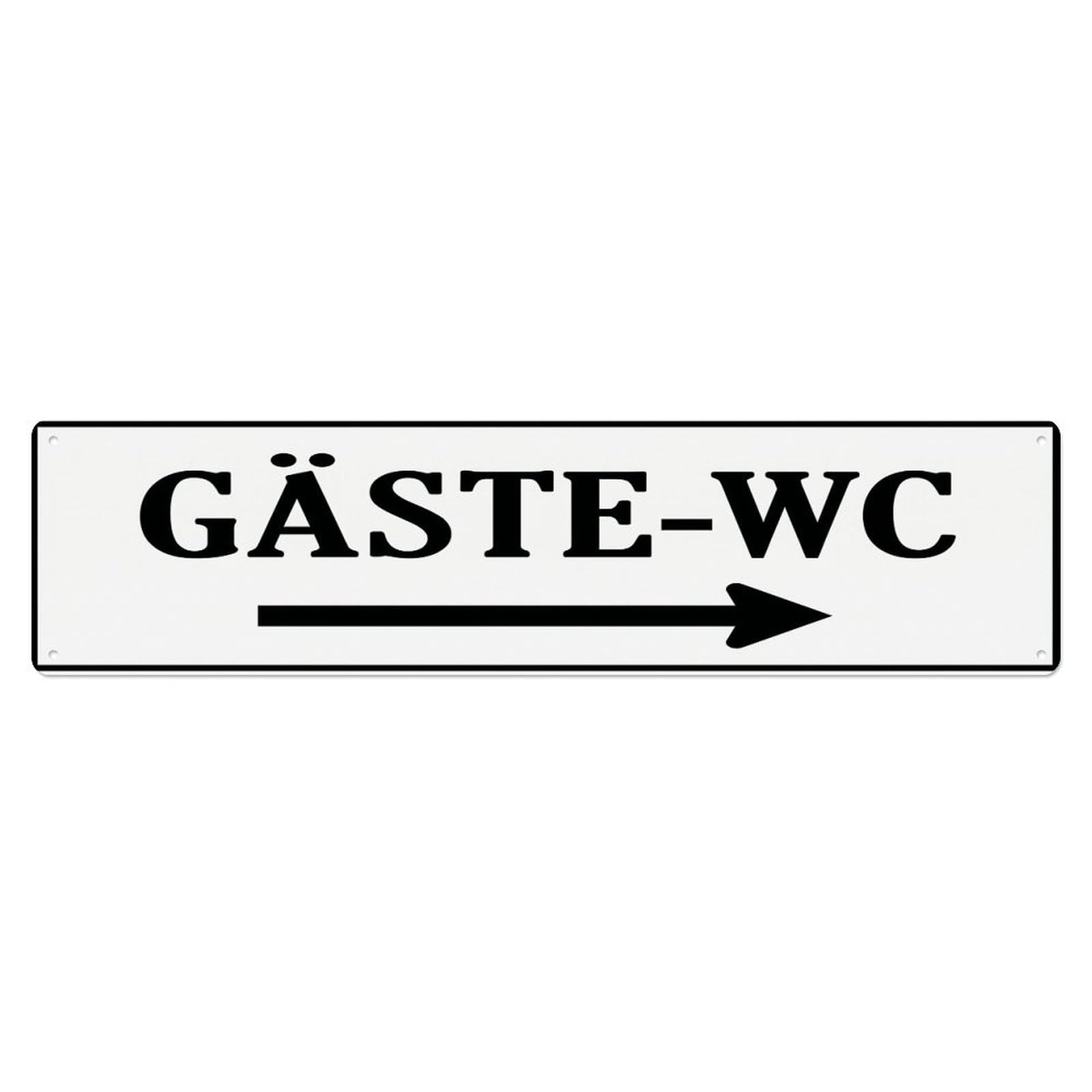 Classic Bold Restaurant Restroom Toilet(WC) Door Metal Tin Sign Plaque Wall Decor for Cafe, Club Bar, Office, Home Garden Metal Poster 4x16Inch