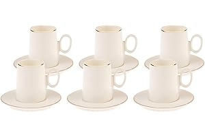Karaca Snow Coffee Cup Set of 6: Indulge in Exquisite Coffee Delights