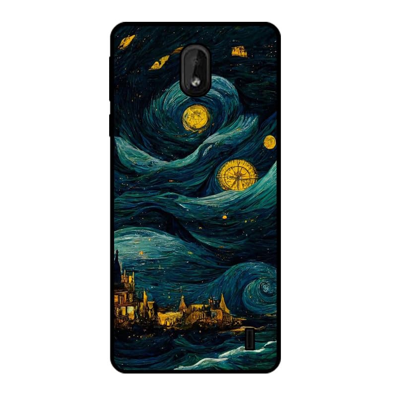 KARTXITAI Funda Case Compatible con Nokia 1 Plus,Protectora de Cuerpo Completo con Tacto Suave y Sedoso,Carcasa de Silicona Cover,Gel Flexible,Regalo Original - mar