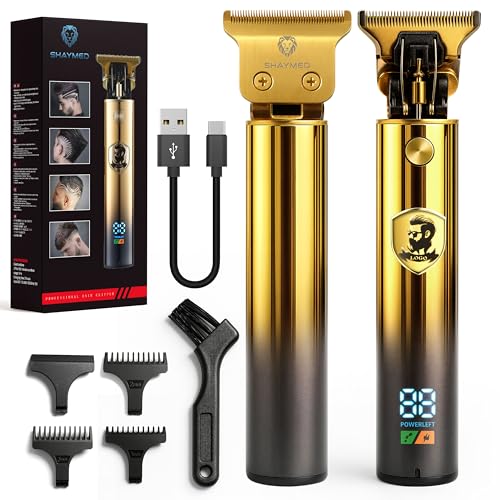 Recortadora de barba hombre, máquina de afeitar, rasuradora hombre SHAYMED vintage inalámbrica, cortapelos cabeza maculina profesional, cuchillas de acero, beard trimmer, cortadora de pelo hombres
