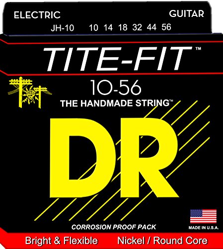 DR String JH-10 Jeff Healey Tite-Fit Jeu de cordes pour guitare electrique - Les Beatles, Paul McCartney, John Lennon, RIngo Starr, George Harrison DR String JH-10 Jeff Healey Tite-Fit Jeu de cordes pour guitare electrique
